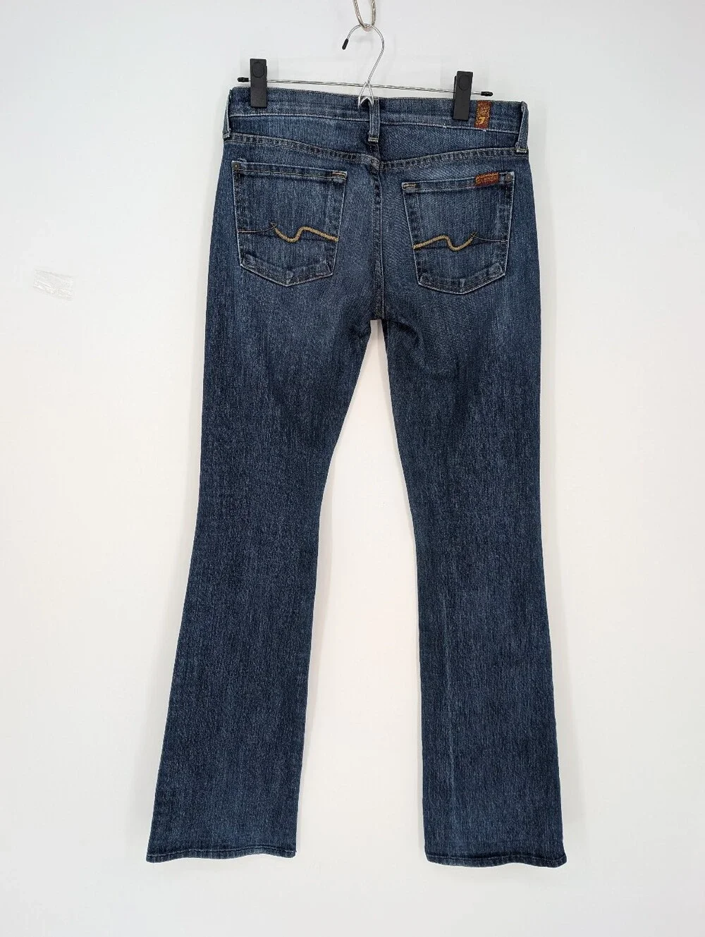 7 For All Mankind Low Rise Bootcut Jeans Signature Pocket Y2K SZ 27